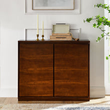 Load image into Gallery viewer, Sideboard, Buffet Cabinet With 2 Outlet Holes, Storage Cabinet For Entryway, Hallway, Living Room, Kitchen, Dining Room, Bedroom - Walnut

