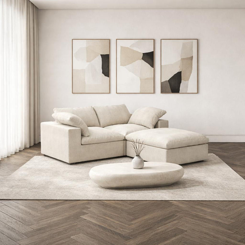 Blend Modular L Shaped Three Piece Corner Sectional - Khaki