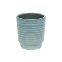 Load image into Gallery viewer, Striped Round Pot Planter (487403) - Celadon
