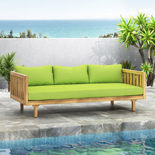 Load image into Gallery viewer, Claremont - 3 Seater Daybed Teak Acacia Wood Water Resistant Cushions
