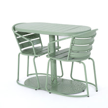 Load image into Gallery viewer, 3 Piece Elegant Outdoor Bistro Set With 2 Chairs And Oval Table
