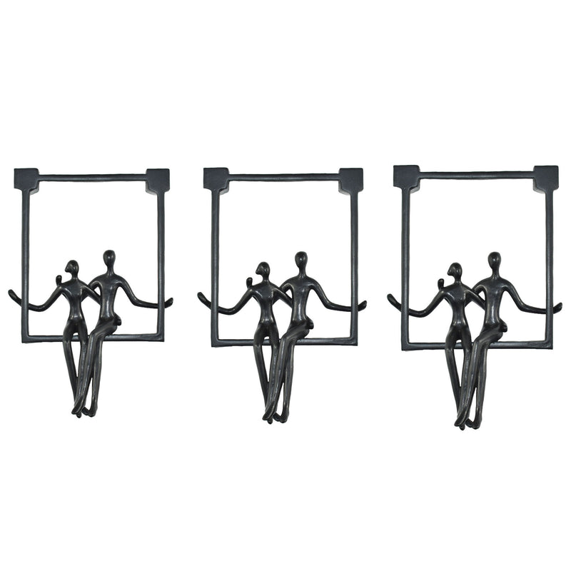 People Tabletop Sculpture (Set of 3) (568368) - Black