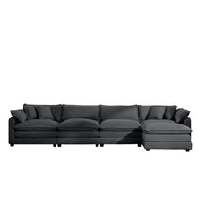 Load image into Gallery viewer, Modern Oversized Modular Cushion Sofa With Ottoman, Low Back, Deep Seating Sofa Set
