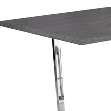 Load image into Gallery viewer, 59" Taupe And Silver Metal Sled Base Dining Table
