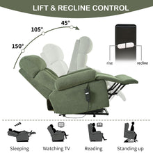 Load image into Gallery viewer, Oversized Power Lift Recliner Chai With Remote Control, Side Pocket, Spacious Seat
