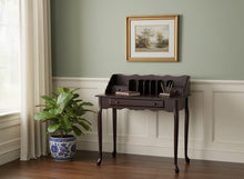 Load image into Gallery viewer, 36" Dark Brown Solid Wood Computer Desk With Three Drawers
