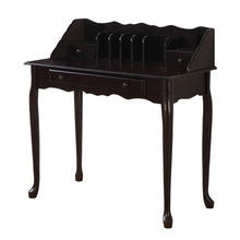 Load image into Gallery viewer, 36" Dark Brown Solid Wood Computer Desk With Three Drawers
