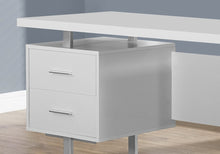 Load image into Gallery viewer, 60" Black and Silver Computer Desk With Three Drawers
