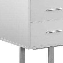 Load image into Gallery viewer, 60" Black and Silver Computer Desk With Three Drawers
