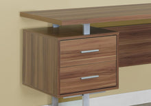 Load image into Gallery viewer, 60" Black and Silver Computer Desk With Three Drawers
