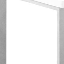 Load image into Gallery viewer, 47" White and Silver L Shape Computer Desk With Three Drawers
