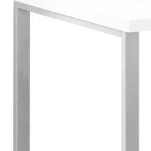 Load image into Gallery viewer, 47" White and Silver L Shape Computer Desk With Three Drawers
