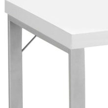 Load image into Gallery viewer, 47" White and Silver Computer Desk
