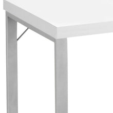 Load image into Gallery viewer, 47" White and Silver Computer Desk
