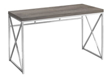 Load image into Gallery viewer, 47" Taupe and Silver Computer Desk
