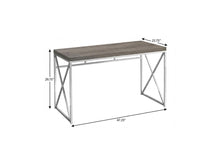 Load image into Gallery viewer, 47" Taupe and Silver Computer Desk
