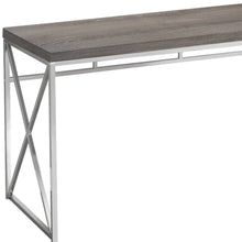 Load image into Gallery viewer, 47" Taupe and Silver Computer Desk
