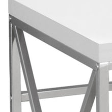 Load image into Gallery viewer, 47" White and Silver Computer Desk
