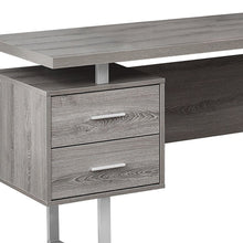 Load image into Gallery viewer, 71" Taupe and Silver L Shape Computer Desk With Three Drawers
