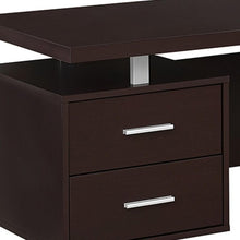 Load image into Gallery viewer, 71" Taupe and Silver L Shape Computer Desk With Three Drawers
