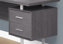 Load image into Gallery viewer, 71" Taupe and Silver L Shape Computer Desk With Three Drawers

