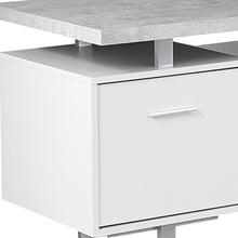 Load image into Gallery viewer, 71" Taupe and Silver L Shape Computer Desk With Three Drawers
