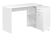Load image into Gallery viewer, 46" White L Shape Computer Desk With Two Drawers
