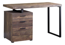 Load image into Gallery viewer, 47" Brown and Black Computer Desk With Three Drawers
