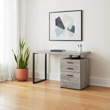 Load image into Gallery viewer, 47" Brown and Black Computer Desk With Three Drawers
