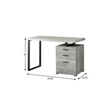 Load image into Gallery viewer, 47" Brown and Black Computer Desk With Three Drawers
