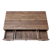 Load image into Gallery viewer, 47" Brown and Black Computer Desk With Two Drawers
