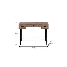 Load image into Gallery viewer, 47" Brown and Black Computer Desk With Two Drawers
