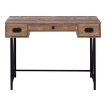 Load image into Gallery viewer, 47" Brown and Black Computer Desk With Two Drawers
