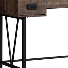 Load image into Gallery viewer, 47" Brown and Black Computer Desk With Two Drawers
