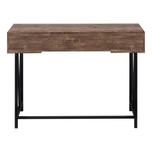 Load image into Gallery viewer, 47" Brown and Black Computer Desk With Two Drawers
