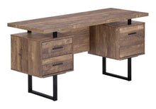 Load image into Gallery viewer, 60" Brown and Black With Three Drawers
