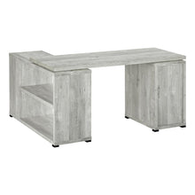 Load image into Gallery viewer, 60" Gray L Shape Computer Desk With Three Drawers

