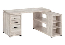 Load image into Gallery viewer, 60" Taupe L Shape Computer Desk With Three Drawers
