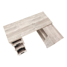 Load image into Gallery viewer, 60" Taupe L Shape Computer Desk With Three Drawers
