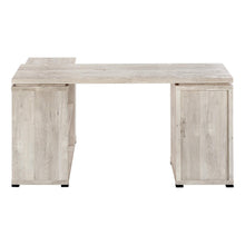 Load image into Gallery viewer, 60" Taupe L Shape Computer Desk With Three Drawers
