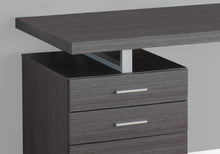 Load image into Gallery viewer, 47" Gray and Silver Computer Desk With Three Drawers
