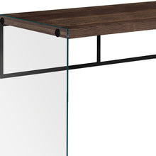 Load image into Gallery viewer, 48" Brown and Clear Computer Desk
