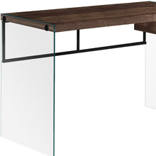 Load image into Gallery viewer, 48" Brown and Clear Computer Desk

