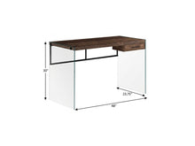 Load image into Gallery viewer, 48" Brown and Clear Computer Desk
