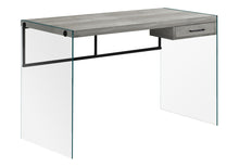 Load image into Gallery viewer, 48" Gray and Clear Computer Desk
