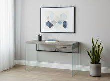 Load image into Gallery viewer, 48" Gray and Clear Computer Desk
