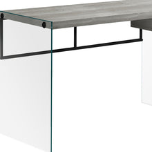 Load image into Gallery viewer, 48" Gray and Clear Computer Desk
