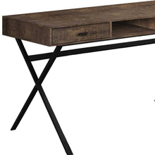 Load image into Gallery viewer, 47" White and Silver Computer Desk With Two Drawers
