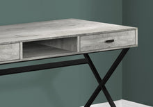 Load image into Gallery viewer, 47" White and Silver Computer Desk With Two Drawers
