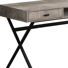 Load image into Gallery viewer, 47" White and Silver Computer Desk With Two Drawers
